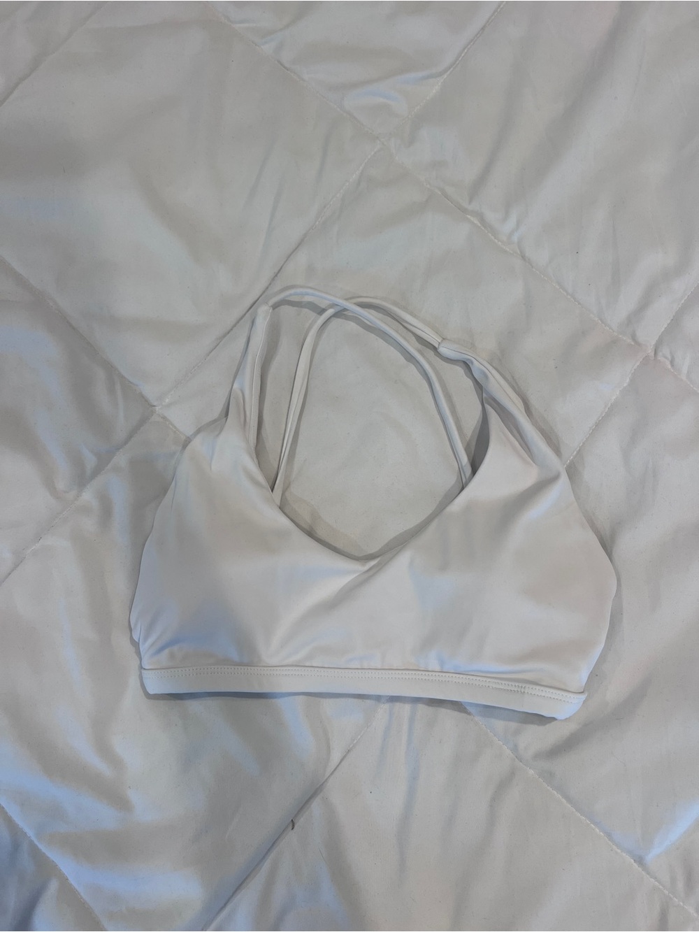 White Women's Strappy Bralette Top